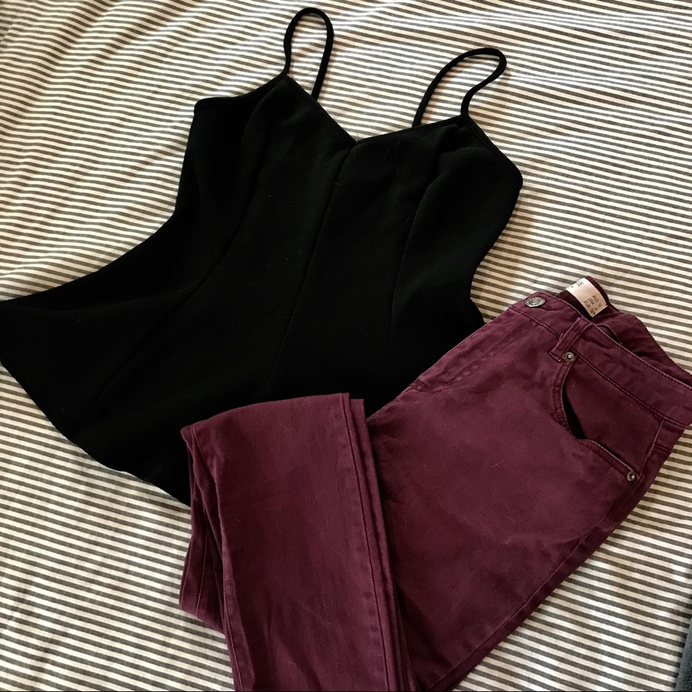 Burgandy Skinny Jeans